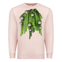 Pale Pink Selenicereus Cactus Premium Sweatshirt - LillyAllenDesigns