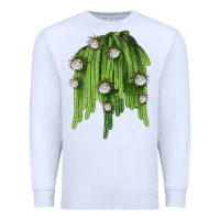 White Selenicereus Cactus Premium Sweatshirt - LillyAllenDesigns