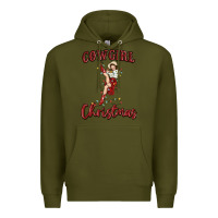 Army Green cowgirl christmas Premium Hoodie - MaliasSmallBusiness