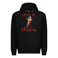 Black cowgirl christmas Premium Hoodie - MaliasSmallBusiness