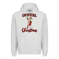 Dove Grey cowgirl christmas Premium Hoodie - MaliasSmallBusiness
