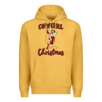Mustard cowgirl christmas Premium Hoodie - MaliasSmallBusiness