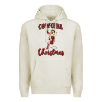 Oatmeal Heather cowgirl christmas Premium Hoodie - MaliasSmallBusiness