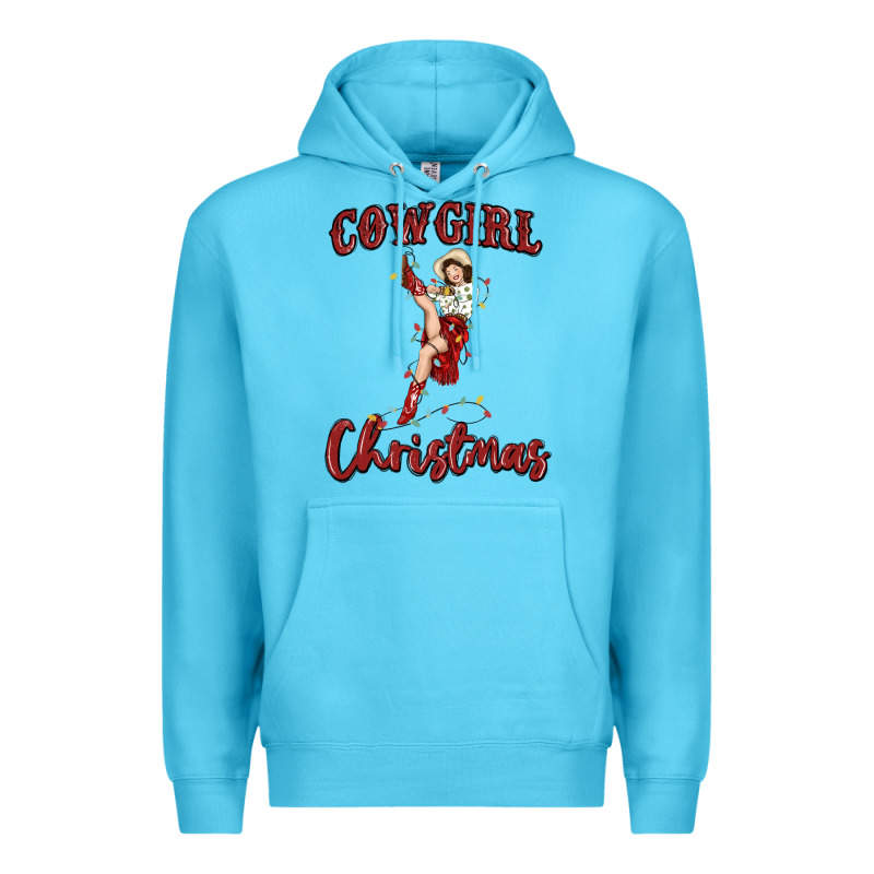 Cowgirl Christmas Premium Hoodie by MaliasSmallBusiness | Teevron
