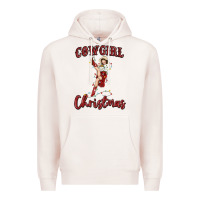 Pale Pink cowgirl christmas Premium Hoodie - MaliasSmallBusiness