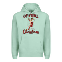Seafoam cowgirl christmas Premium Hoodie - MaliasSmallBusiness