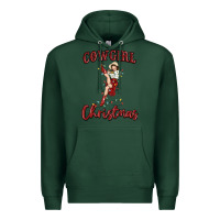 Sports Green cowgirl christmas Premium Hoodie - MaliasSmallBusiness