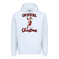 White cowgirl christmas Premium Hoodie - MaliasSmallBusiness