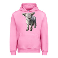 Fuchsia Pink southdown baby sheep Urban Hoodie - LillyAllenDesigns