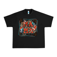 Black American football mama with leopard Urban Heavy Tee - Zillion Design Studio