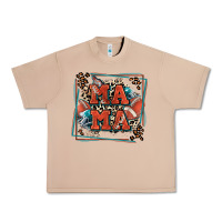 Burro American football mama with leopard Urban Heavy Tee - Zillion Design Studio