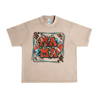 French Oak American football mama with leopard Urban Heavy Tee - Zillion Design Studio