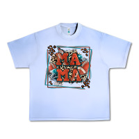 Grape Ice American football mama with leopard Urban Heavy Tee - Zillion Design Studio