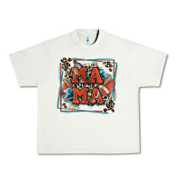 Pistachio American football mama with leopard Urban Heavy Tee - Zillion Design Studio