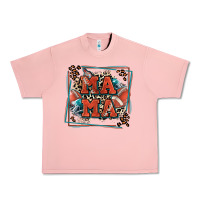 American Football Mama With Leopard Urban Heavy Tee | Teevron