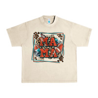 Sandshell American football mama with leopard Urban Heavy Tee - Zillion Design Studio
