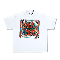 White American football mama with leopard Urban Heavy Tee - Zillion Design Studio