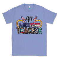 Colony Blue all american teacher Classic Tee - CowhideDigitalArt