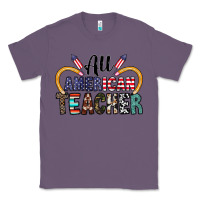 Lavender all american teacher Classic Tee - CowhideDigitalArt