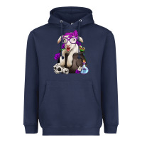 Navy funny halloween lamb Heavyweight Hoodie - Jasminsmagicworld