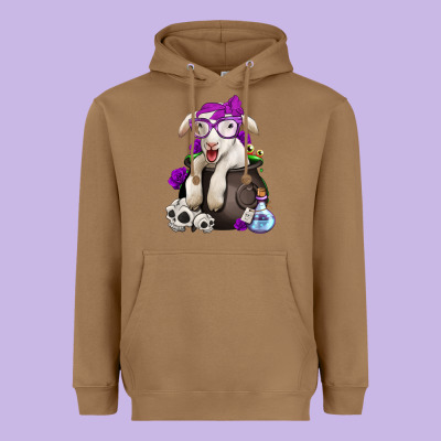 Funny Halloween Lamb Heavyweight Hoodie Designed By Jasminsmagicworld
