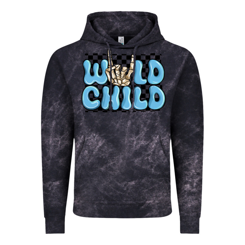 Wild Child Blue Skeleton Vintage Hoodie by MaliasSmallBusiness | Teevron