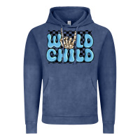 Vintage Denim wild child blue skeleton Vintage Hoodie - MaliasSmallBusiness
