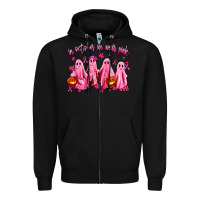 Black in october we wear pink ghosts Zipper Hoodie - AdoDesignShop