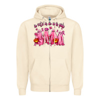 Sandshell in october we wear pink ghosts Zipper Hoodie - AdoDesignShop