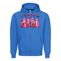 True Royal in october we wear pink ghosts Zipper Hoodie - AdoDesignShop