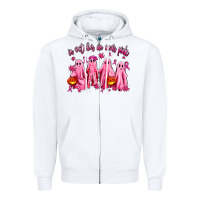 White in october we wear pink ghosts Zipper Hoodie - AdoDesignShop