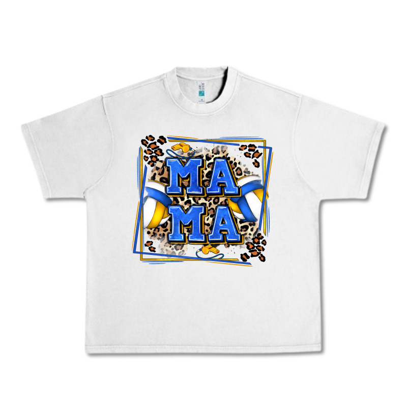 Volleyball Mama With Leopard Urban Heavy Tee by Zillion Design Studio | Teevron