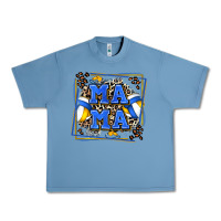 Pebble Blue volleyball mama with leopard Urban Heavy Tee - Zillion Design Studio