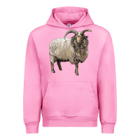 Fuchsia Pink navajo churro sheep Urban Hoodie - LillyAllenDesigns
