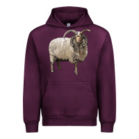 Mauve Wine navajo churro sheep Urban Hoodie - LillyAllenDesigns