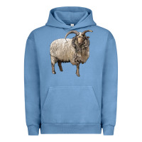Pigment Pebble Blue navajo churro sheep Urban Hoodie - LillyAllenDesigns