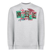 Heather Grey nurse Heavyweight Sweatshirt - RanaPortraitStore