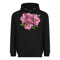 Black Wild Prairie Rose Illustrations Heavyweight Hoodie - LillyAllenDesigns