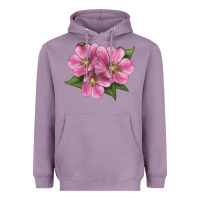 Lavender Wild Prairie Rose Illustrations Heavyweight Hoodie - LillyAllenDesigns
