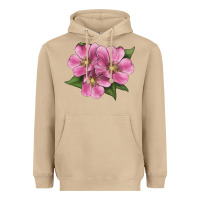 Mushroom Wild Prairie Rose Illustrations Heavyweight Hoodie - LillyAllenDesigns