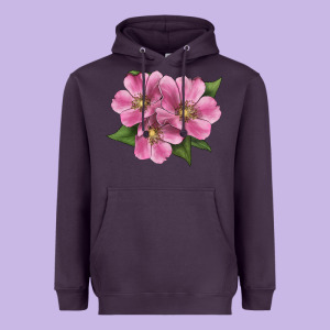 Wild Prairie Rose Illustrations Heavyweight Hoodie Designed By Lillyallendesigns