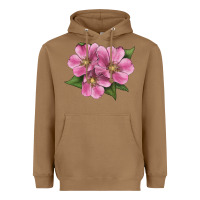 Toasted Coconut Wild Prairie Rose Illustrations Heavyweight Hoodie - LillyAllenDesigns