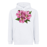 White Wild Prairie Rose Illustrations Heavyweight Hoodie - LillyAllenDesigns