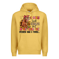 Antique Gold i may look calm but in my head i've pecked you Premium Hoodie - MaliasSmallBusiness