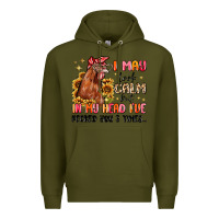 Army Green i may look calm but in my head i've pecked you Premium Hoodie - MaliasSmallBusiness