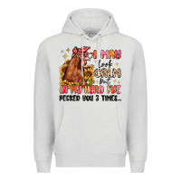 Dove Grey i may look calm but in my head i've pecked you Premium Hoodie - MaliasSmallBusiness