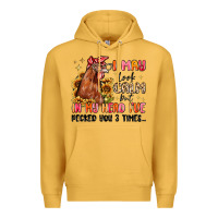 Mustard i may look calm but in my head i've pecked you Premium Hoodie - MaliasSmallBusiness