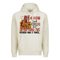 Oatmeal Heather i may look calm but in my head i've pecked you Premium Hoodie - MaliasSmallBusiness