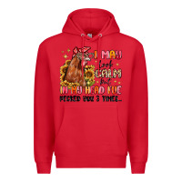 Red i may look calm but in my head i've pecked you Premium Hoodie - MaliasSmallBusiness