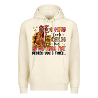 Sandshell i may look calm but in my head i've pecked you Premium Hoodie - MaliasSmallBusiness